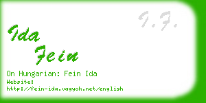 ida fein business card